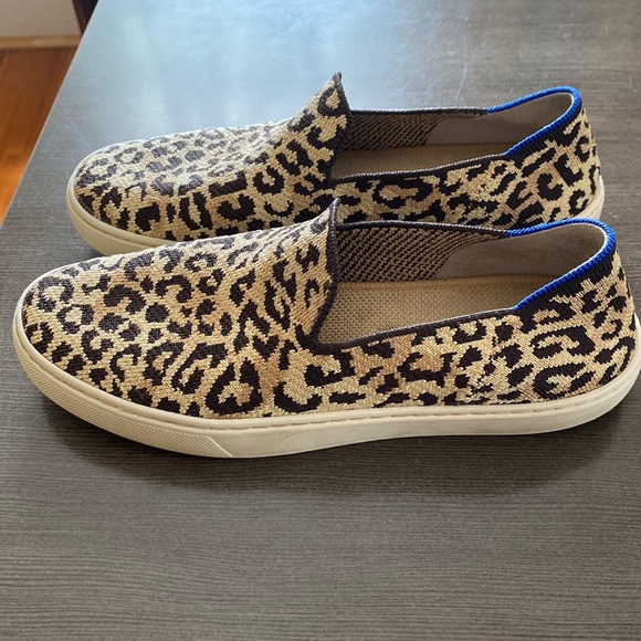 Rothy’s Camo Cat leopard print original slip on sneaker size 8.5 - Picture 3 of 8